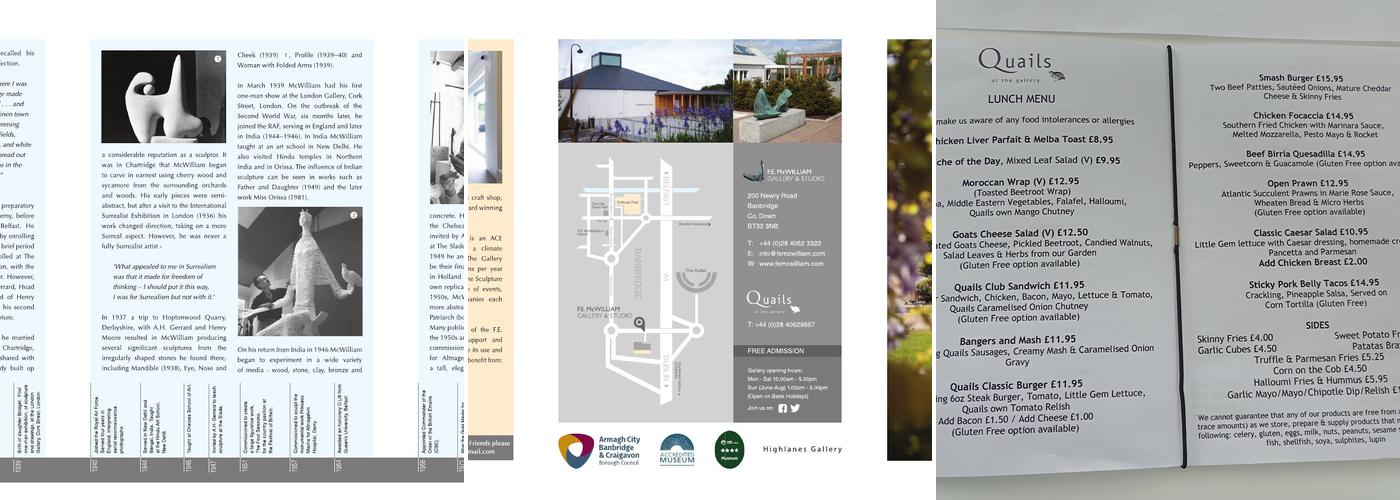 Quails at the Gallery Menu