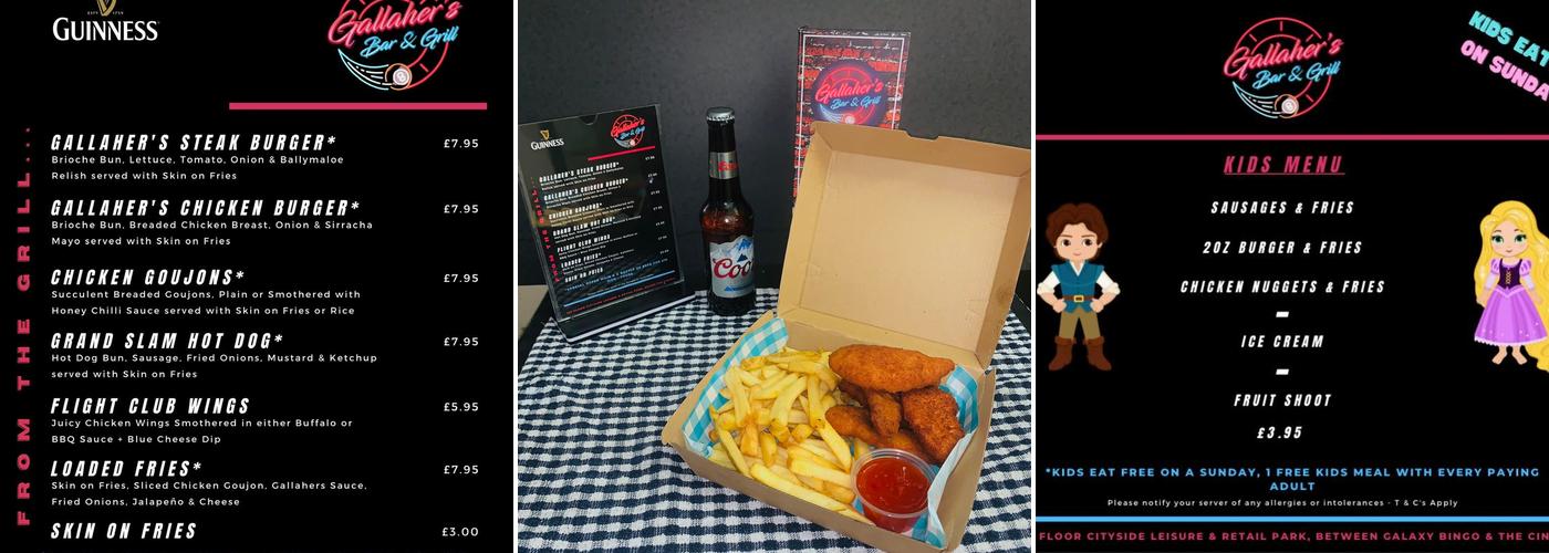 Gallahers Bar Menu