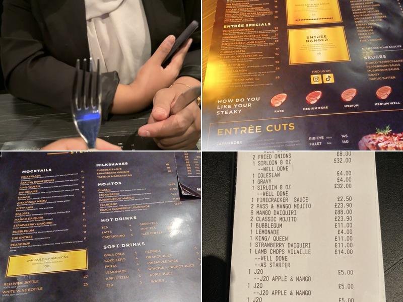 ENTRÉE STEAKHOUSE Menu