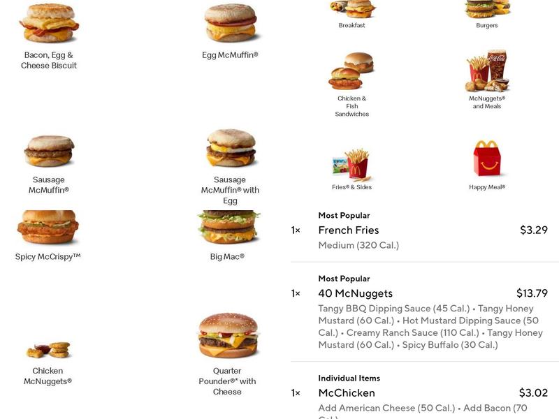 McDonald's Menu