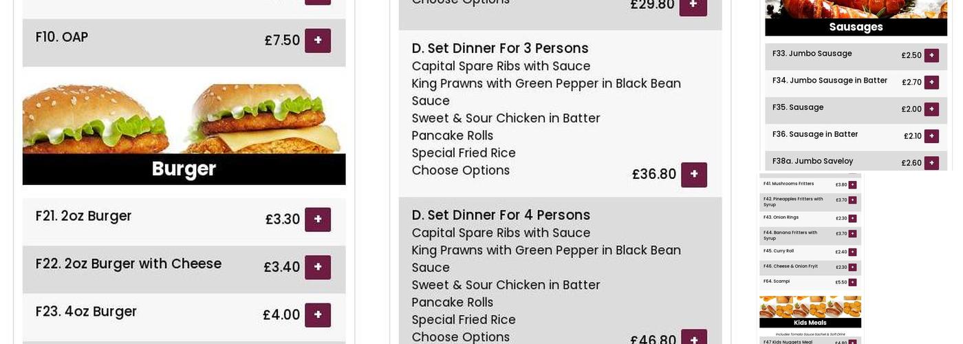 The Master Chippy Chinese take away &fish &chip Menu