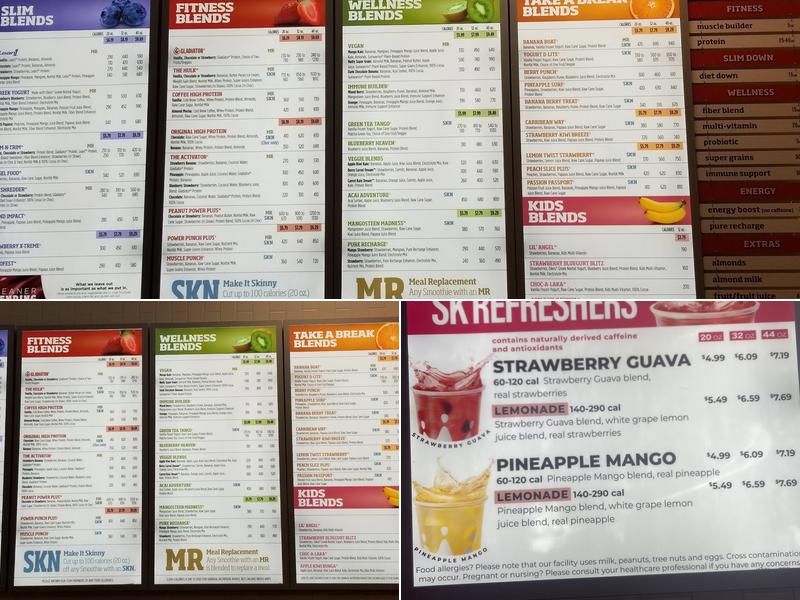Smoothie King Menu