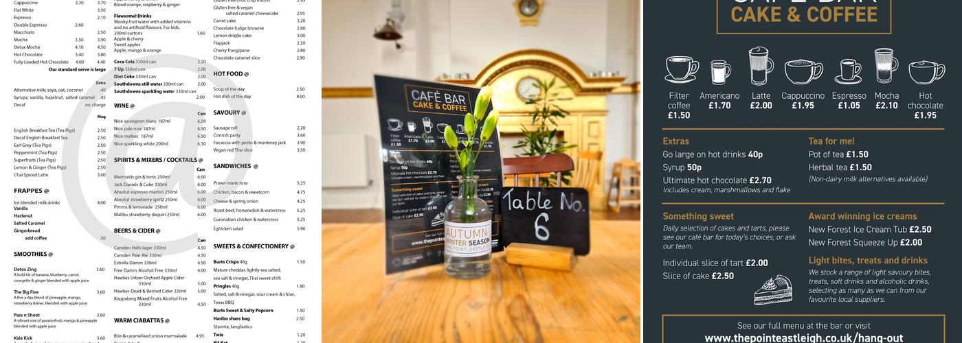 The Point Cafe Bar Menu
