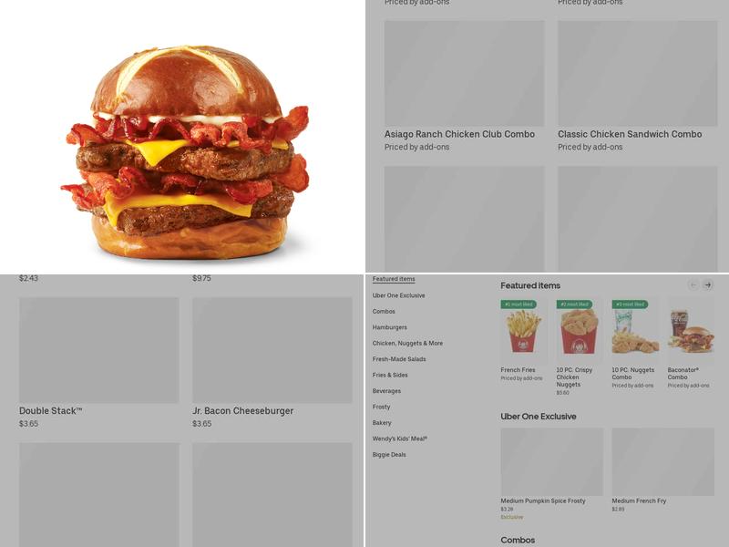 Wendy's Menu