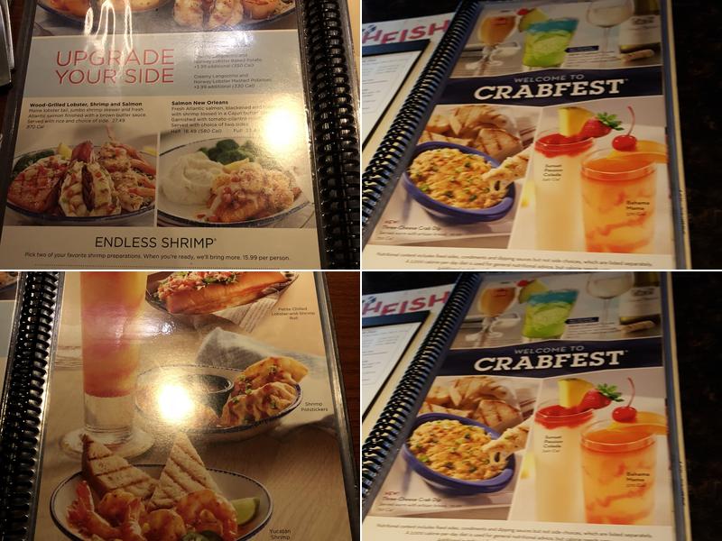 Red Lobster Menu