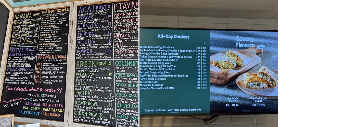 Starbucks Menu