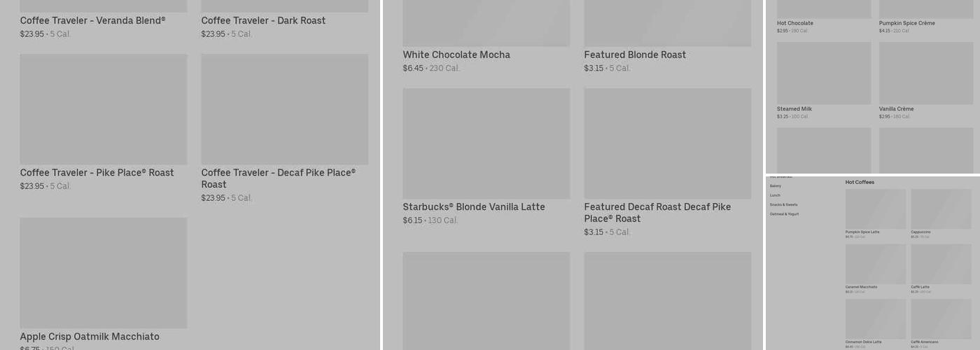 Starbucks Coffee Company Menu