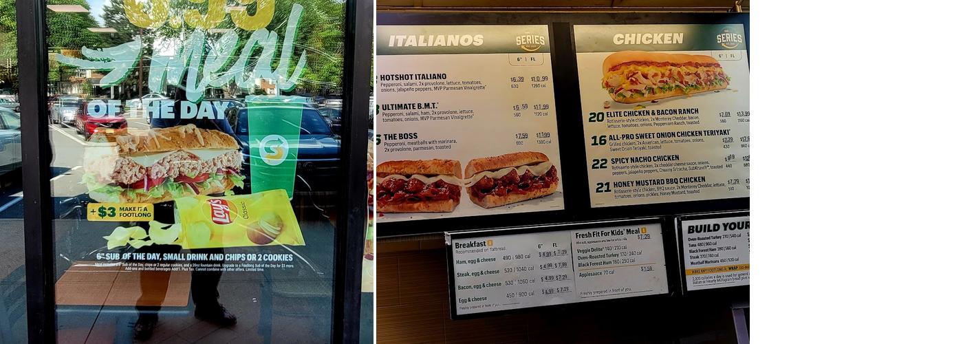 Subway Menu
