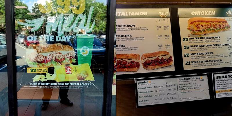 Subway Menu
