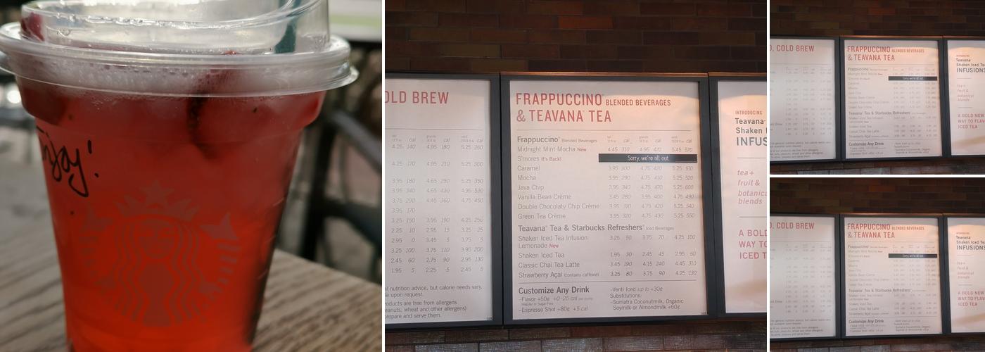 Starbucks Menu