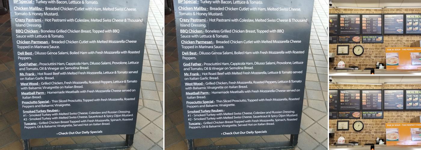 Subway Menu