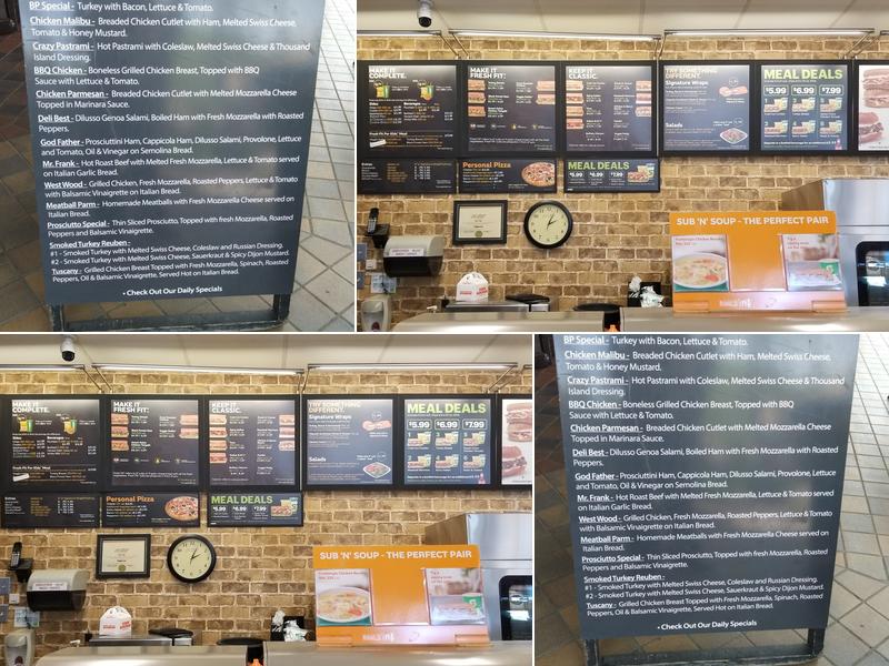 Subway Menu