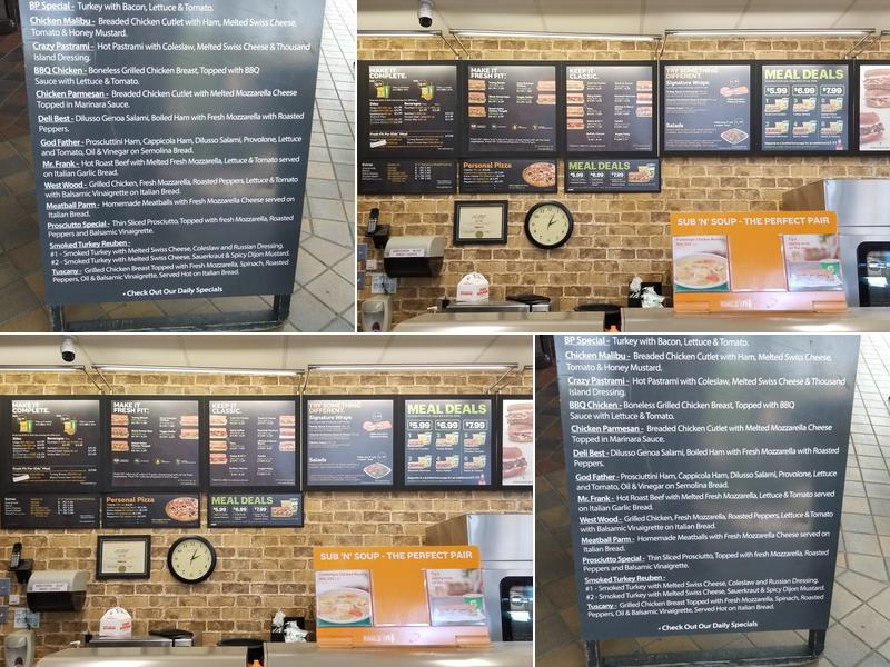 Subway Menu