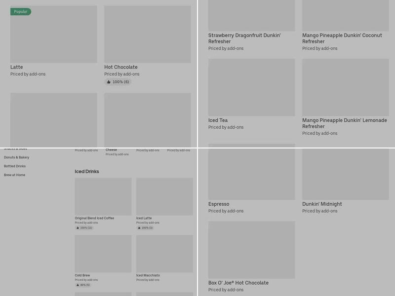Dunkin' Menu