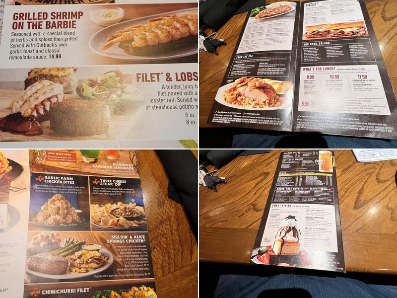 Outback Steakhouse Menu