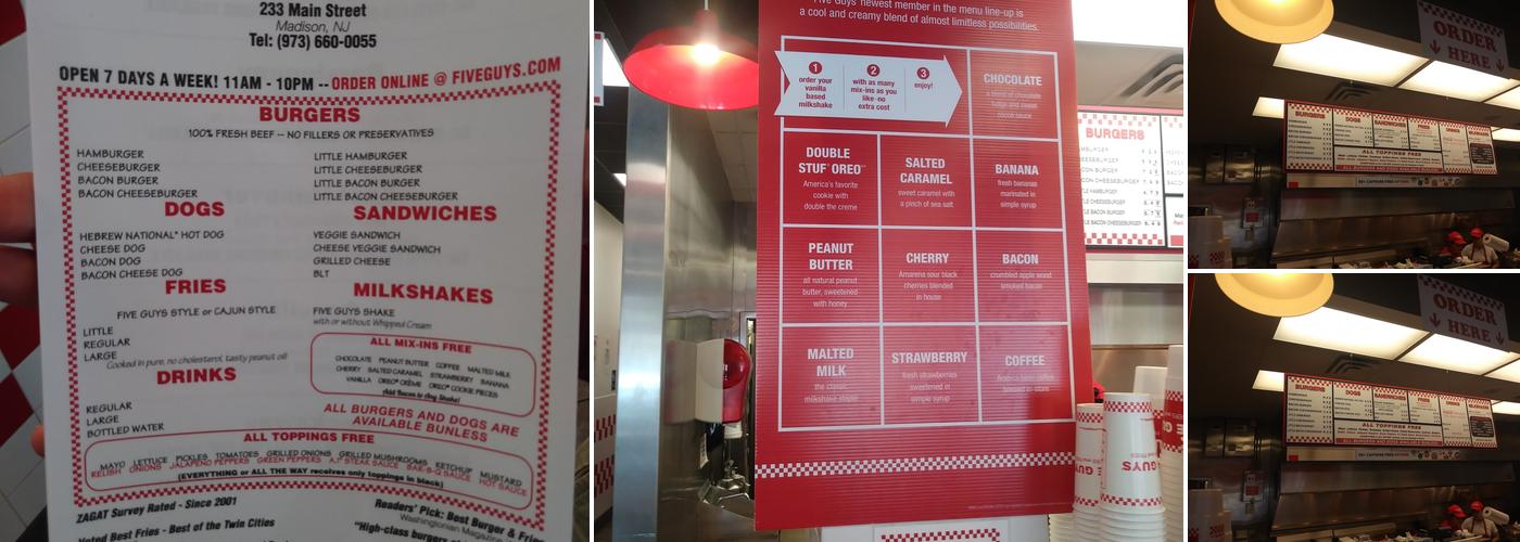 Five Guys Menu