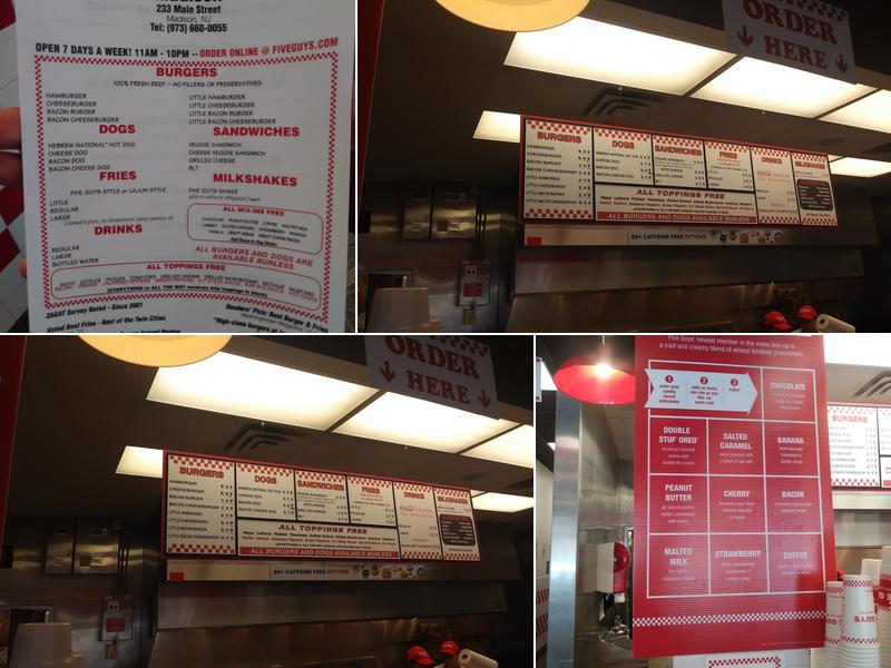 Five Guys Menu