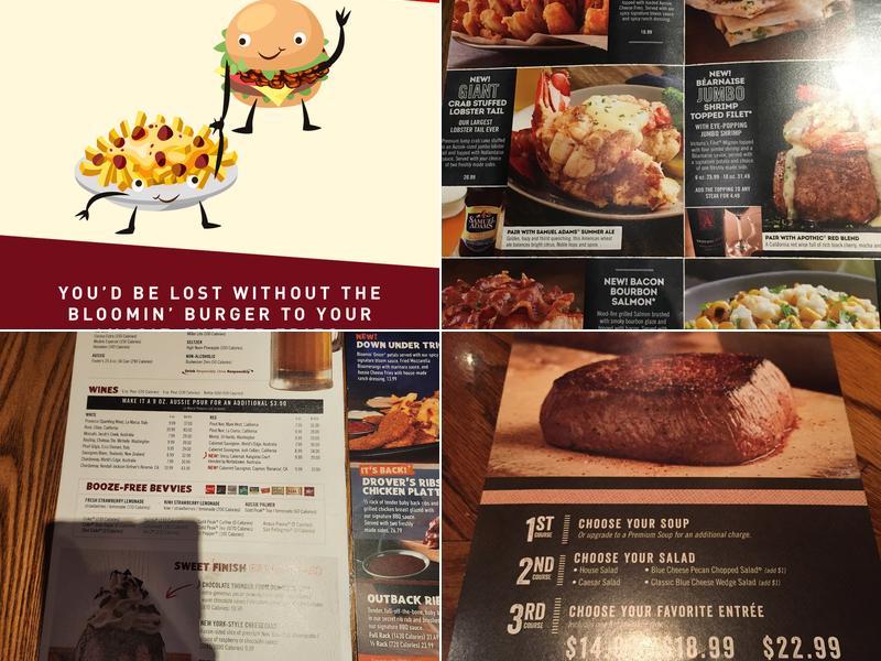 Outback Steakhouse Menu