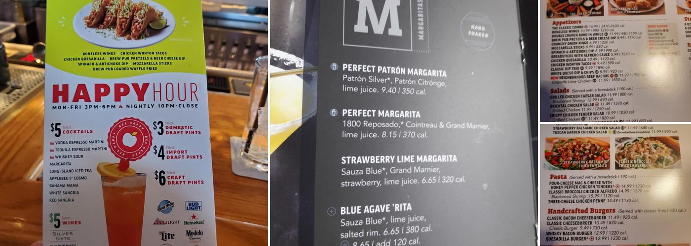 Applebee's Grill + Bar Menu