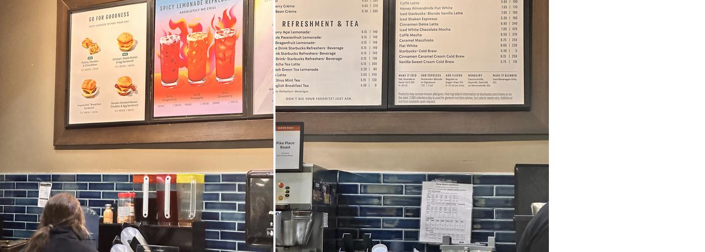 Starbucks Menu