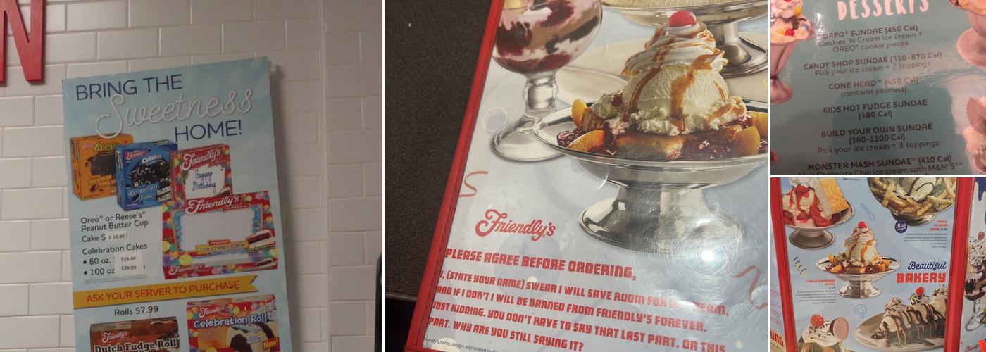 Friendly's Menu