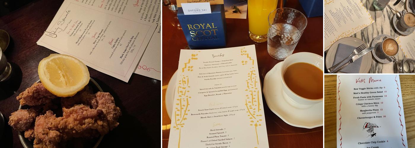 Chiltern Firehouse Menu