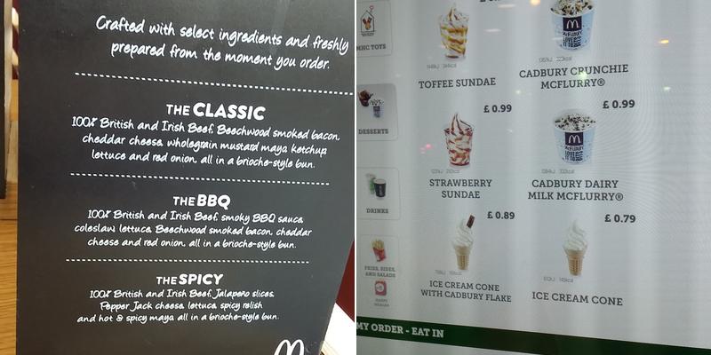 McDonald's Menu