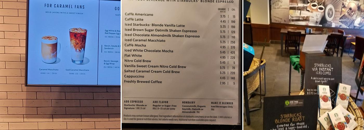 Starbucks Menu