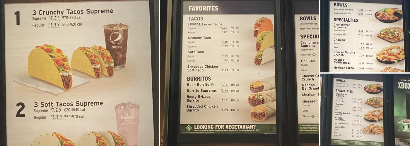 Taco Bell Menu