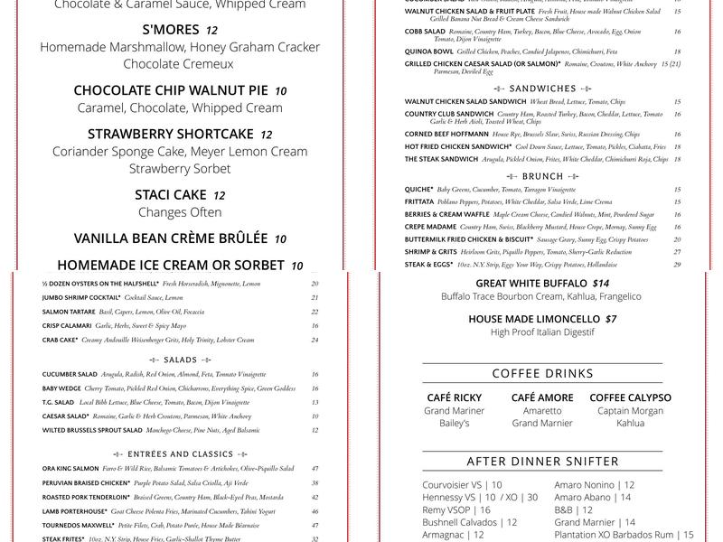 Dudley's On Short Menu