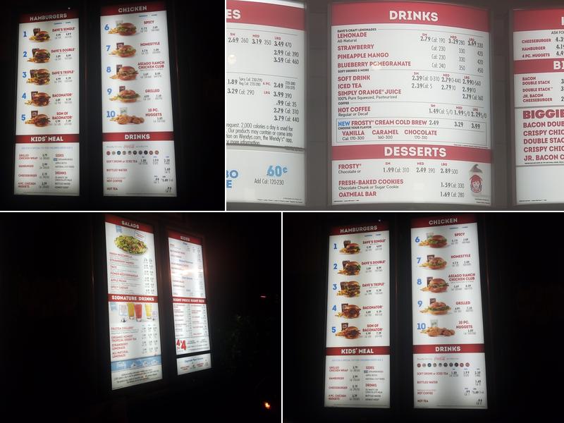 Wendy's Menu