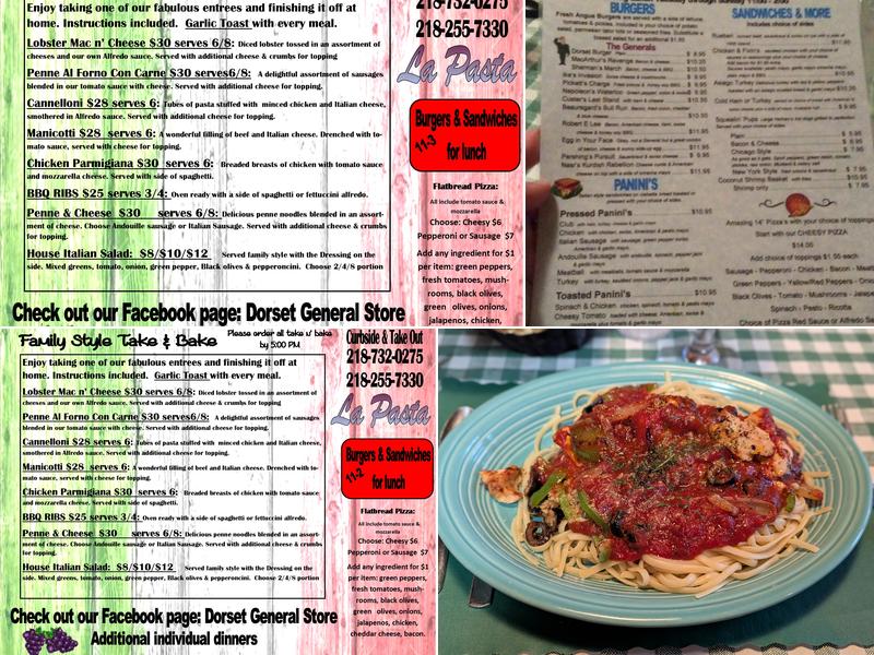 Dorset General Store Menu