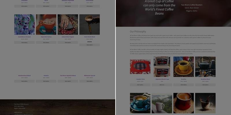 Two Rivers Coffee Roasters Menu