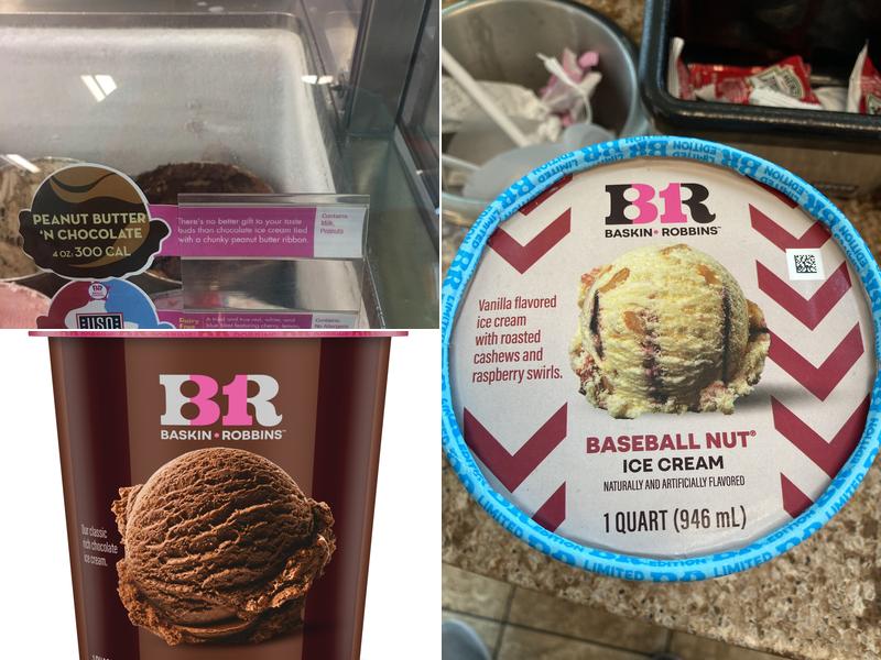 Baskin-Robbins Menu