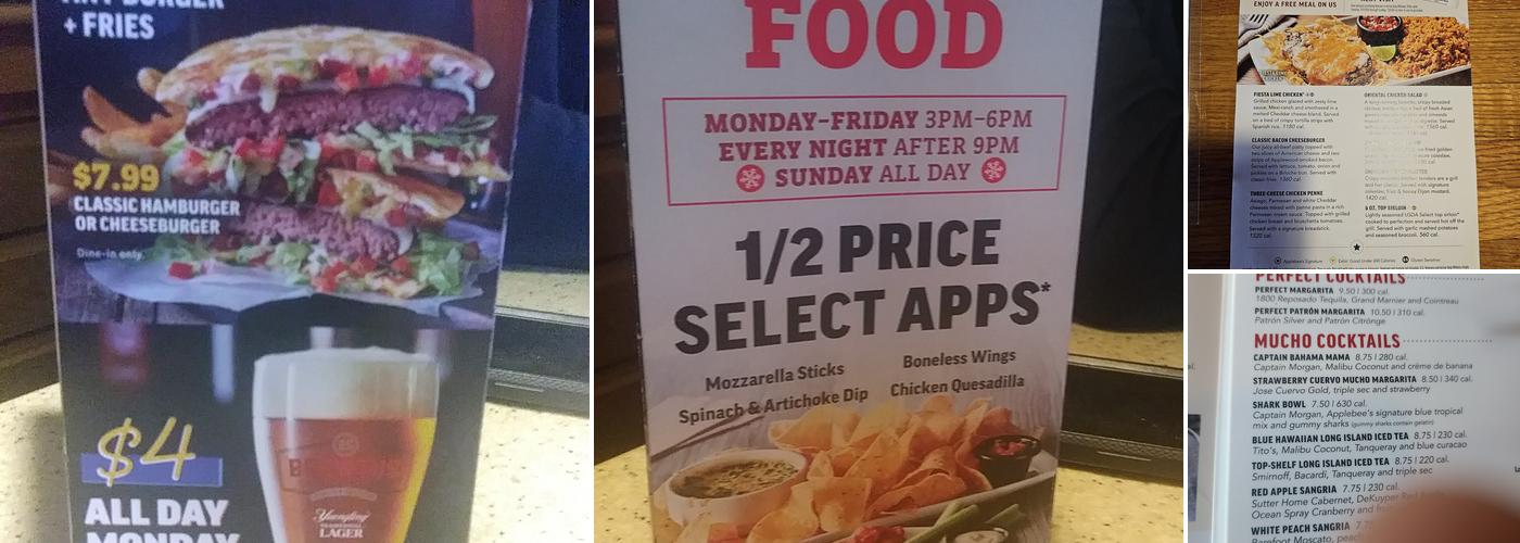 Applebee's Grill + Bar Menu