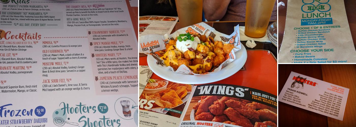 Hooters Menu