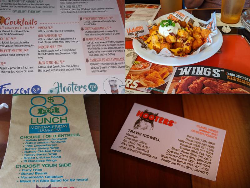 Hooters Menu