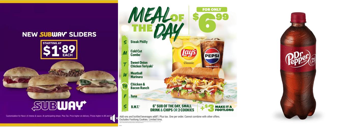 Subway Menu