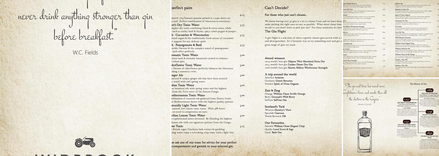 The Kitchen at Widbrook Grange Menu