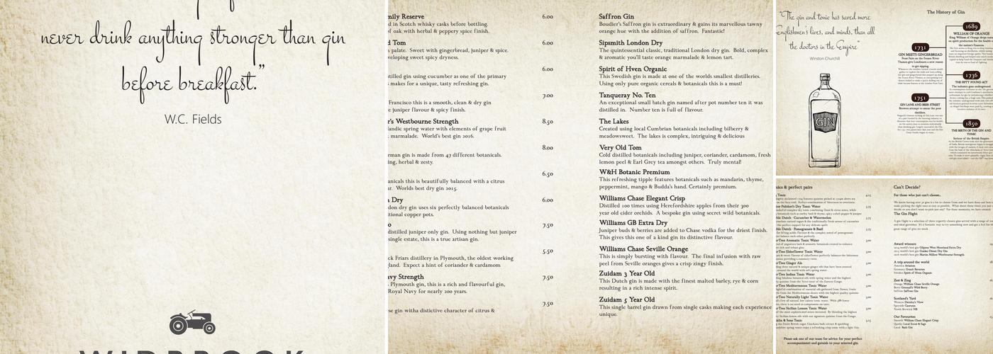 Afternoon Tea @ Widbrook Grange Hotel Menu