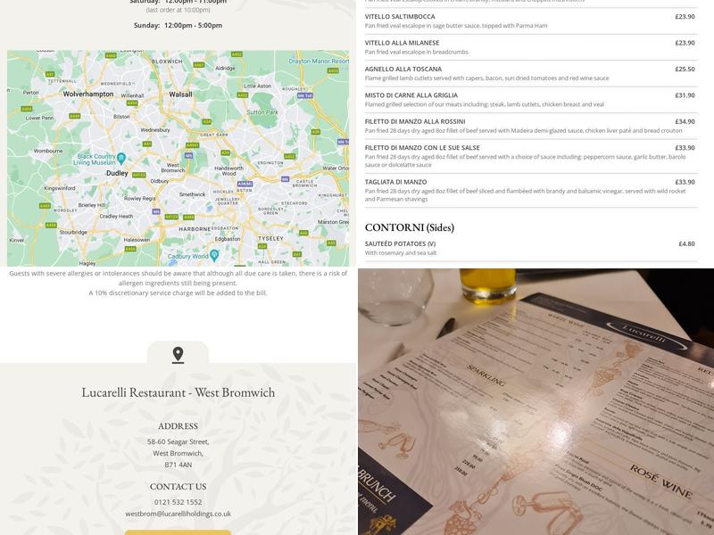 Lucarelli Restaurant Menu