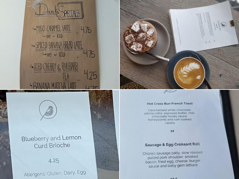 The Early Bird Bakery Menu