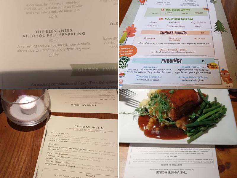 The White Horse Menu