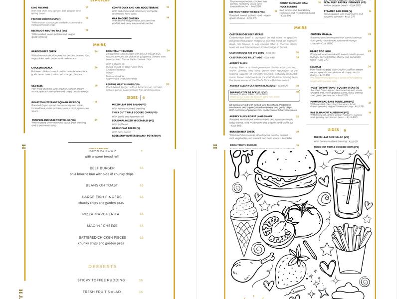 Brightsmith Menu