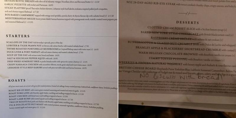 Greenhouse Sutton Coldfield Menu