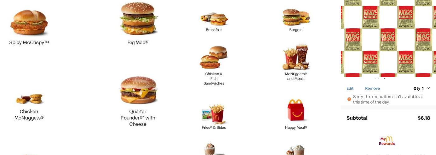 McDonald's Menu