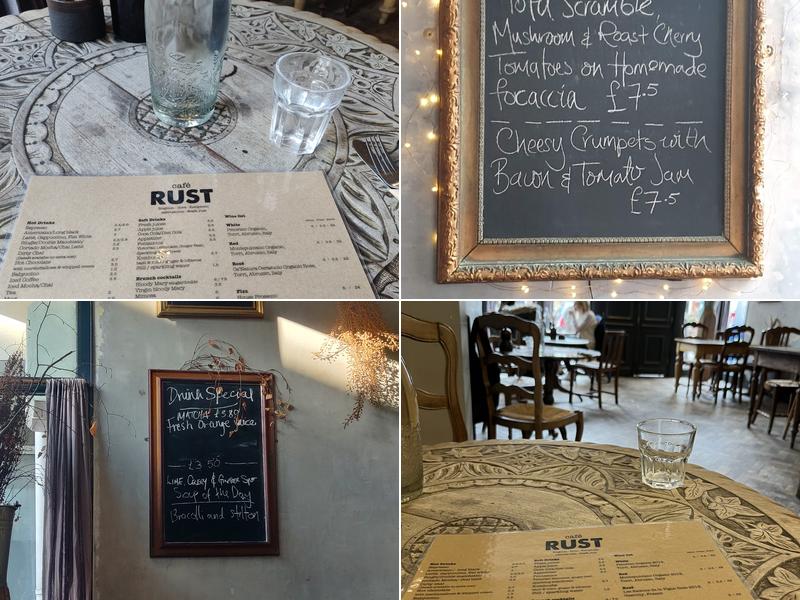 Cafe Rust Brighton Menu