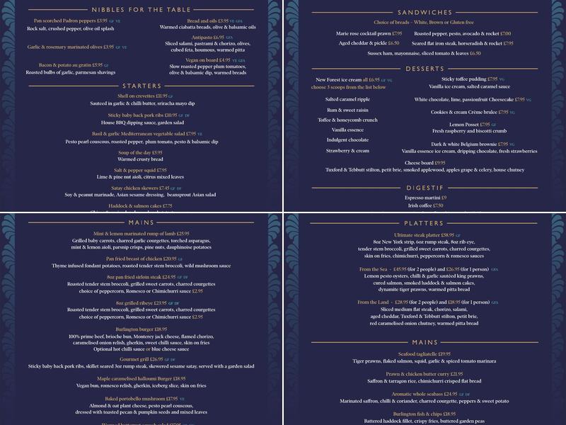 Afternoon Tea @ The Burlington Menu