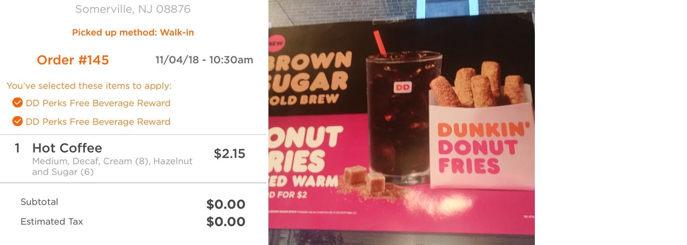 Dunkin' Menu