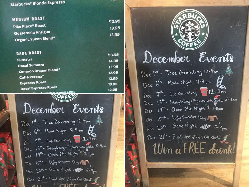 Starbucks Menu